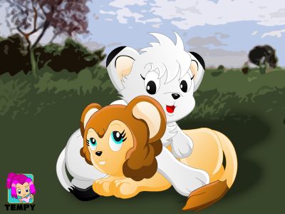 Kimba & Kitty - Kimba The White Lion
A gift to jdragondawn, this is a cute image of the Lion Cubs Kimba and Kitty from Kimba, the White Lion (Oringal called Jungle Emperor Leo in Japan). SHow is created by the skileld manga writer/artist Osamu Tezuka (Metroplis, Blackjack). Anyway. The Pose is a bit more Kitten like but that's not a problem (from experince, it can be hard to tell the difference between a house cat and a lion at times) and was done to due a favour JDD did for me.
Keywords: clean