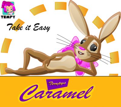 Caramel Bunny-  Cadbury
I only really like two kinds of Sweat.. White Chocolate and Caramel.. This bunny was Cadbury's Figurehead for the 80s for there Caramel Bar... and probebly a good reason for getting into the stuff. I had wanted to do a picture of her for a long time and her being voted top 3rd sexy-ish cartoon character (or something like that) not long ago was that extra push i needed. Need i say more?
Keywords: Caramel Bunny