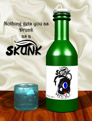 Skunk Whisky - Advert Poster (Price of Youth)
For a Currently running Comic I got on Ero-Mania, The character Kimmie is a drinker.. a pretty bad drinker.. and her drink is this.. Skunk Whisky!

by the way, I'm believe in Temperance. Not the stupid Temperance Movement that believed you shouldn't drink at all, but Temperance as in moderation and restraint. If you aren't grown up enough to handle your drink and drink responsibly, then you aren't grown up enough to drink.

www.drinkaware.co.uk
Keywords: Price of Youth Clean